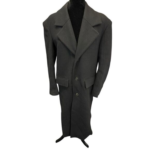 Zara x Ader Error Oversize Wool Blend Coat Black XS Unisex Rare Collab - Picture 8 of 16